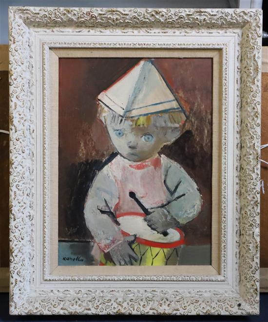 § Raymond Kanelba (1897-1960) Drummer boy 15.5 x 11.5in.